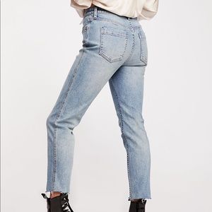 Free People CRVY High-Rise Vintage Straight Jeans